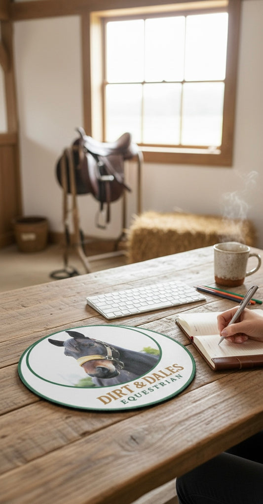 The "Equestrian Desk-Mate" Personalised Mouse Pad